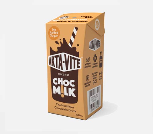 Our products - choco flavoured milk packing